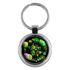 Abstract Balls Color About Key Chains (round)  by Nexatart