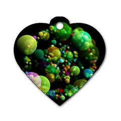 Abstract Balls Color About Dog Tag Heart (one Side) by Nexatart