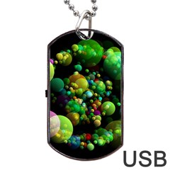 Abstract Balls Color About Dog Tag Usb Flash (one Side) by Nexatart