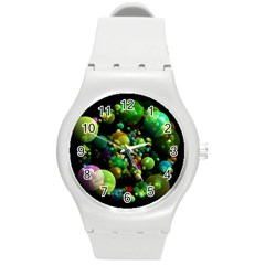 Abstract Balls Color About Round Plastic Sport Watch (m) by Nexatart