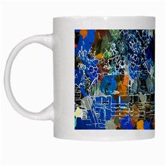 Abstract Farm Digital Art White Mugs