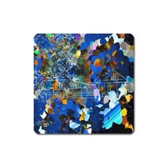 Abstract Farm Digital Art Square Magnet