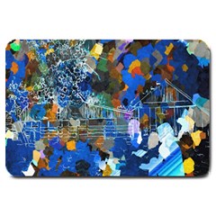 Abstract Farm Digital Art Large Doormat  by Nexatart