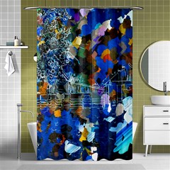 Abstract Farm Digital Art Shower Curtain 48  X 72  (small)  by Nexatart