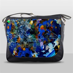 Abstract Farm Digital Art Messenger Bags