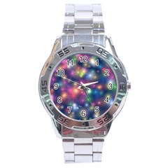 Abstract Background Graphic Design Stainless Steel Analogue Watch by Nexatart