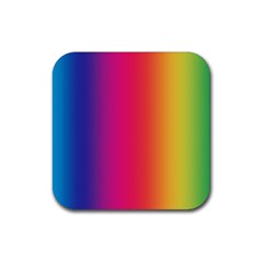 Abstract Rainbow Rubber Coaster (square) 