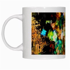 Abstract Digital Art White Mugs by Nexatart