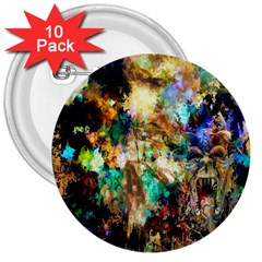 Abstract Digital Art 3  Buttons (10 Pack) 