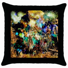 Abstract Digital Art Throw Pillow Case (black) by Nexatart