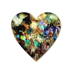 Abstract Digital Art Heart Magnet