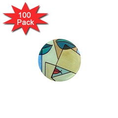 Abstract Art Face 1  Mini Magnets (100 Pack) 