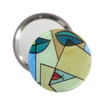 Abstract Art Face 2.25  Handbag Mirrors Front