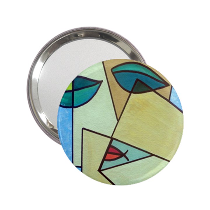 Abstract Art Face 2.25  Handbag Mirrors