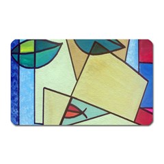 Abstract Art Face Magnet (rectangular)