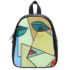 Abstract Art Face School Bags (small) 