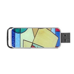 Abstract Art Face Portable Usb Flash (two Sides) by Nexatart