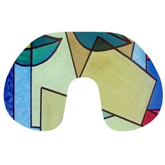 Abstract Art Face Travel Neck Pillows by Nexatart