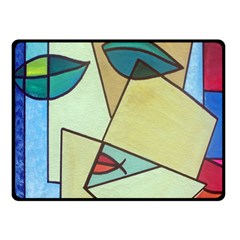 Abstract Art Face Double Sided Fleece Blanket (small) 