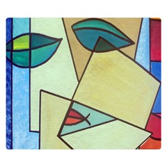 Abstract Art Face Double Sided Flano Blanket (small) 