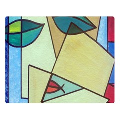 Abstract Art Face Double Sided Flano Blanket (large)  by Nexatart