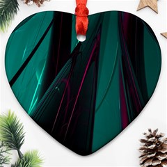 Abstract Green Purple Ornament (heart) by Nexatart