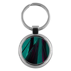 Abstract Green Purple Key Chains (round)  by Nexatart