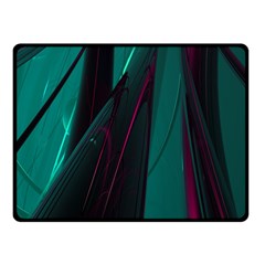 Abstract Green Purple Double Sided Fleece Blanket (small)  by Nexatart