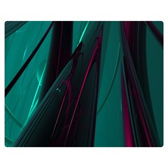 Abstract Green Purple Double Sided Flano Blanket (medium)  by Nexatart