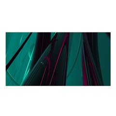 Abstract Green Purple Satin Shawl by Nexatart