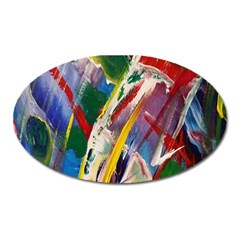 Abstract Art Art Artwork Colorful Oval Magnet by Nexatart