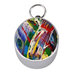 Abstract Art Art Artwork Colorful Mini Silver Compasses by Nexatart