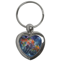 Abstract Digital Art Key Chains (heart)  by Nexatart