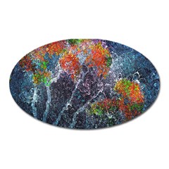 Abstract Digital Art Oval Magnet