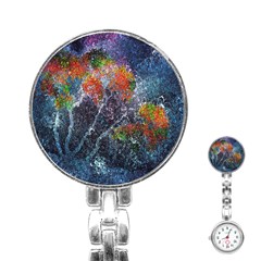 Abstract Digital Art Stainless Steel Nurses Watch