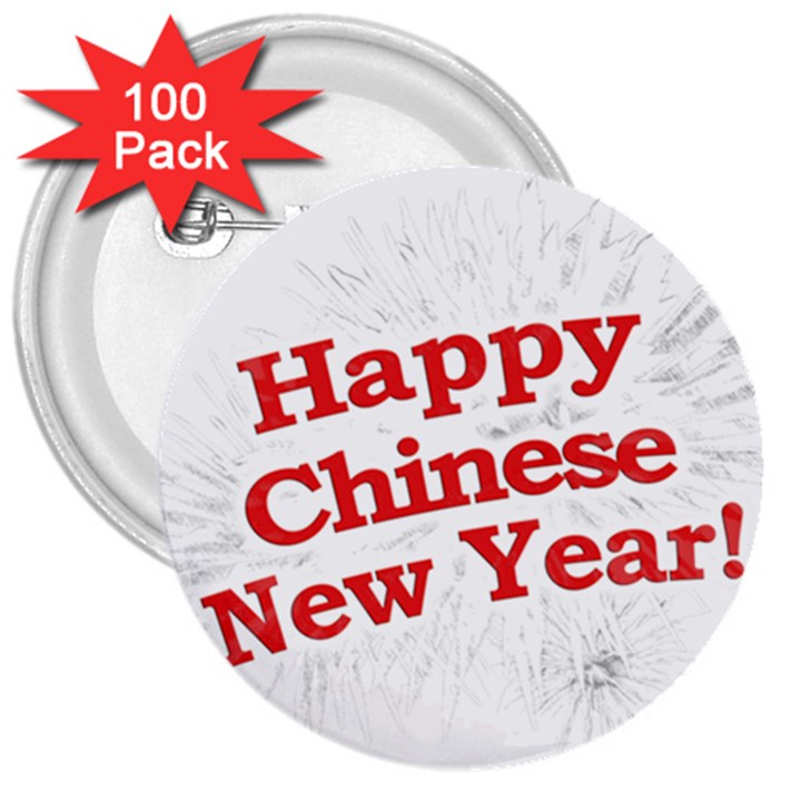 Happy Chinese New Year Design 3  Buttons (100 pack) 