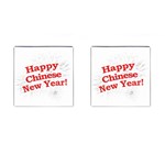 Happy Chinese New Year Design Cufflinks (Square) Front(Pair)