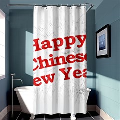 Happy Chinese New Year Design Shower Curtain 36  X 72  (stall)  by dflcprints