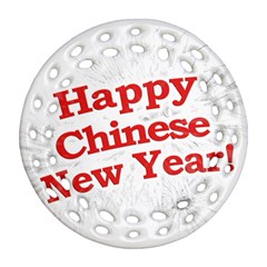 Happy Chinese New Year Design Ornament (round Filigree)