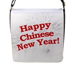 Happy Chinese New Year Design Flap Messenger Bag (l)  by dflcprints