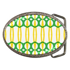 Green Yellow Shapes                                                                                                                   			belt Buckle