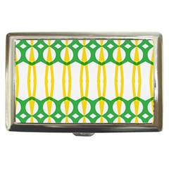 Green Yellow Shapes                                                                                                                   			cigarette Money Case by LalyLauraFLM