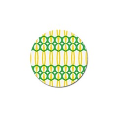 Green Yellow Shapes                                                                                                                   			golf Ball Marker