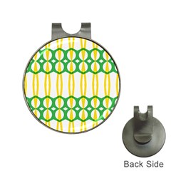 Green Yellow Shapes                                                                                                                   			golf Ball Marker Hat Clip by LalyLauraFLM