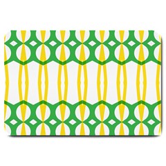 Green Yellow Shapes                                                                                                                   			large Doormat