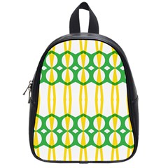 Green Yellow Shapes                                                                                                                   			school Bag (small)