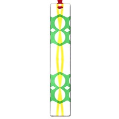 Green Yellow Shapes                                                                                                                   			large Book Mark by LalyLauraFLM