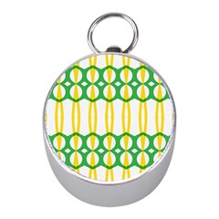 Green Yellow Shapes                                                                                                                   			silver Compass (mini)