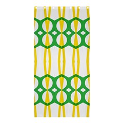 Green Yellow Shapes                                                                                                                  	shower Curtain 36  X 72  by LalyLauraFLM