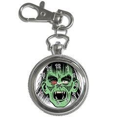 Zombie Face Vector Clipart Key Chain Watches